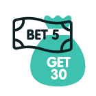 Bet £5 Get £30 in free bets